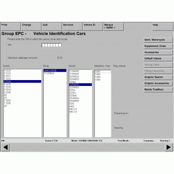 Phần mềm tra cứu phụ tùng BMW  EPC